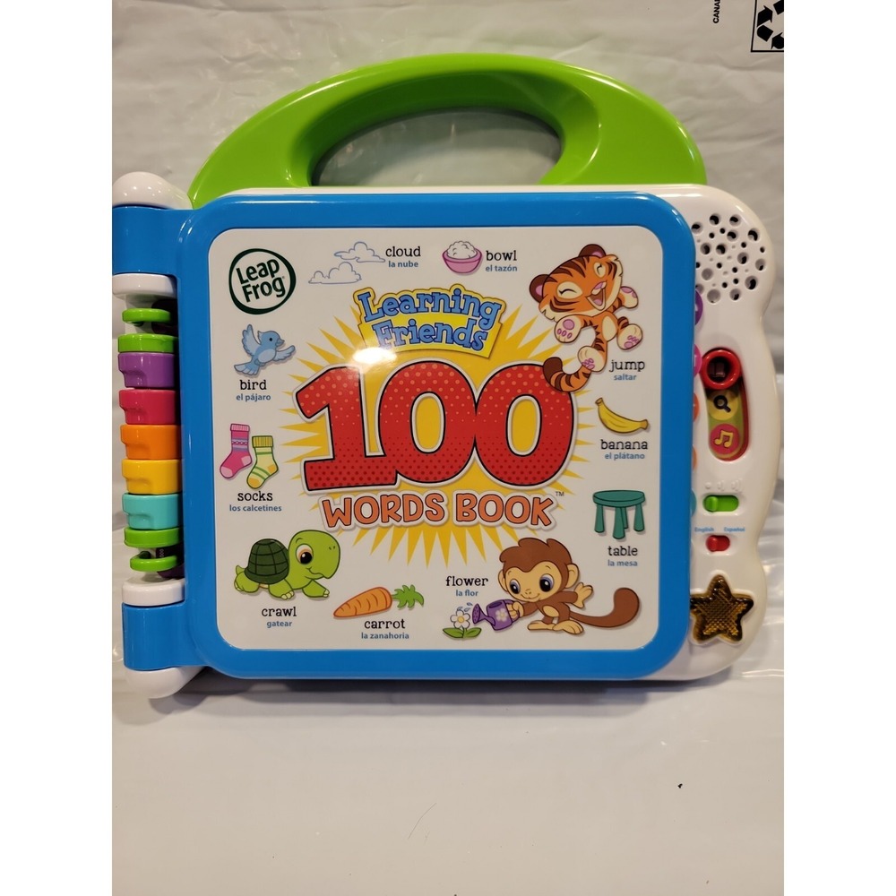 Leapfrog Learning Friends 100 Words Book Bilingual English and Spanish
